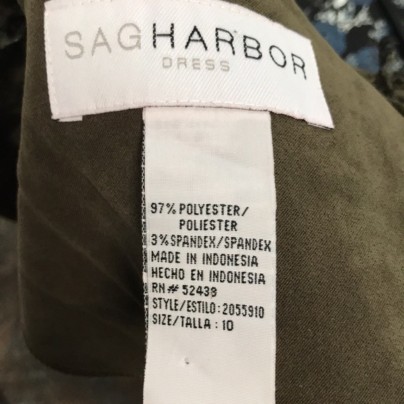 Sag Harbor army green shell/jacket with lighter green flower details. Size 10 - Picture 10 of 10